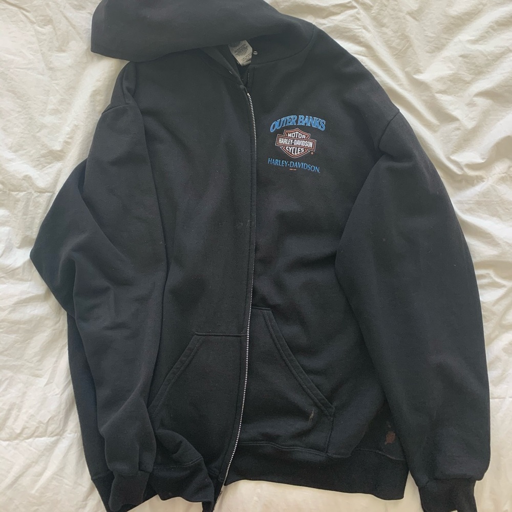 “outer banks bike week” Harley Davidson zip up